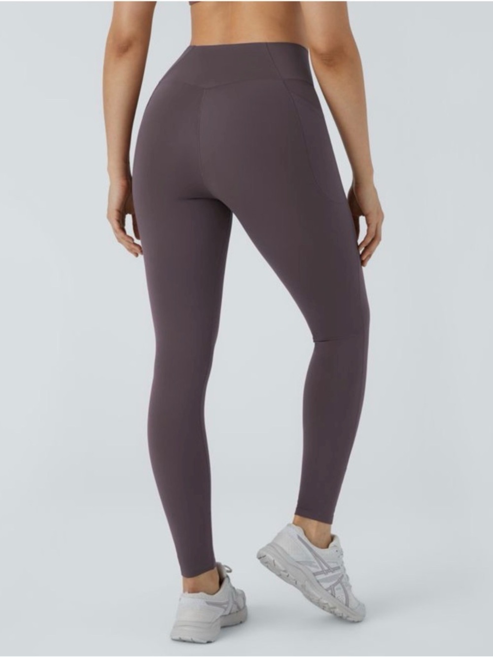 Halara High-Waist Pocket Leggings in Deep Plum Patitoff 2.0 Size S Full Length - Picture 2 of 12